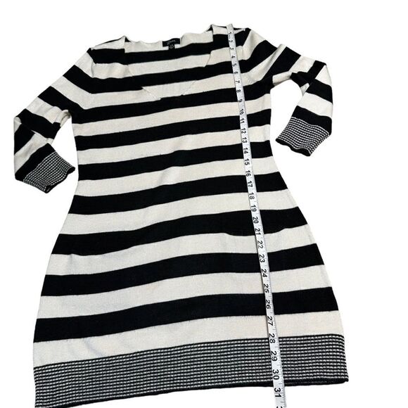 Guess Black and White Striped Mini Sweater Dress - Picture 11 of 11